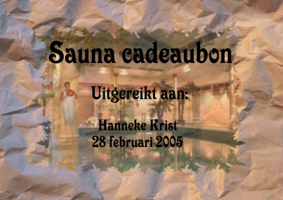 Sauna Cadeaubon